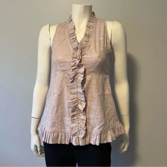 The Marc By Marc Jacobs Ruffles Hem Sleeveless Top size US 4 - Picture 1 of 7
